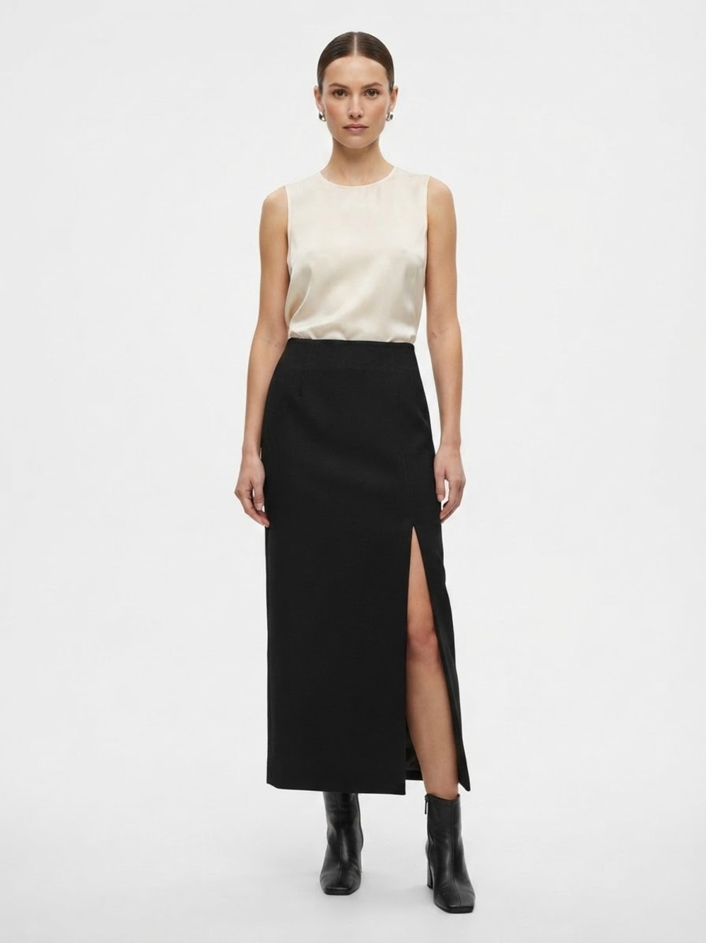 Ann Taylor 6 Black Long Pencil Maxi Skirt Office Formal Work